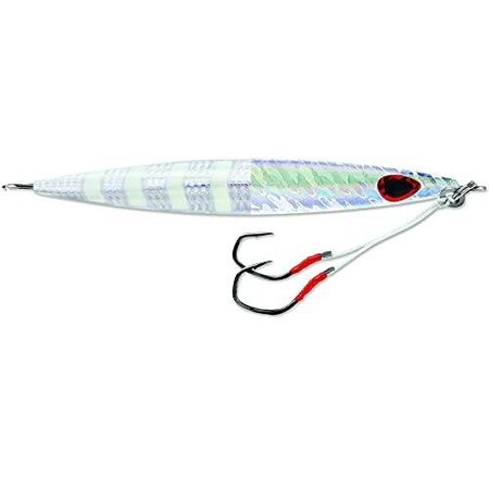 Williamson Kensaki Jig 170, Sinking, 6, 6Oz, Vmc Double Assist Hk, Naked Flash Zebra KSJ170NFZ